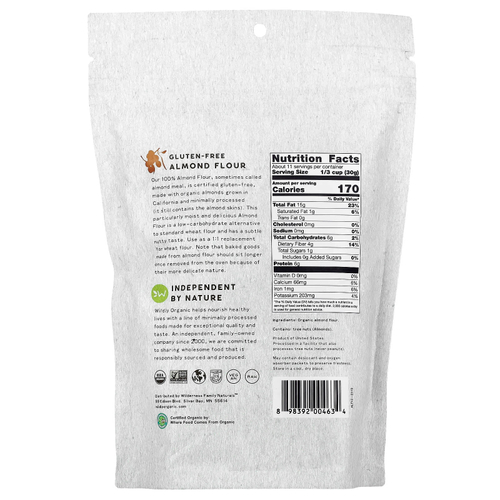Wildly Organic, Миндальная мука без глютена, 340 г (12 унций)