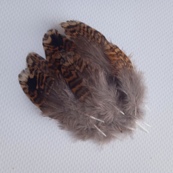 Перья вальдшнепа пушистые 4-7 см. 10 шт.