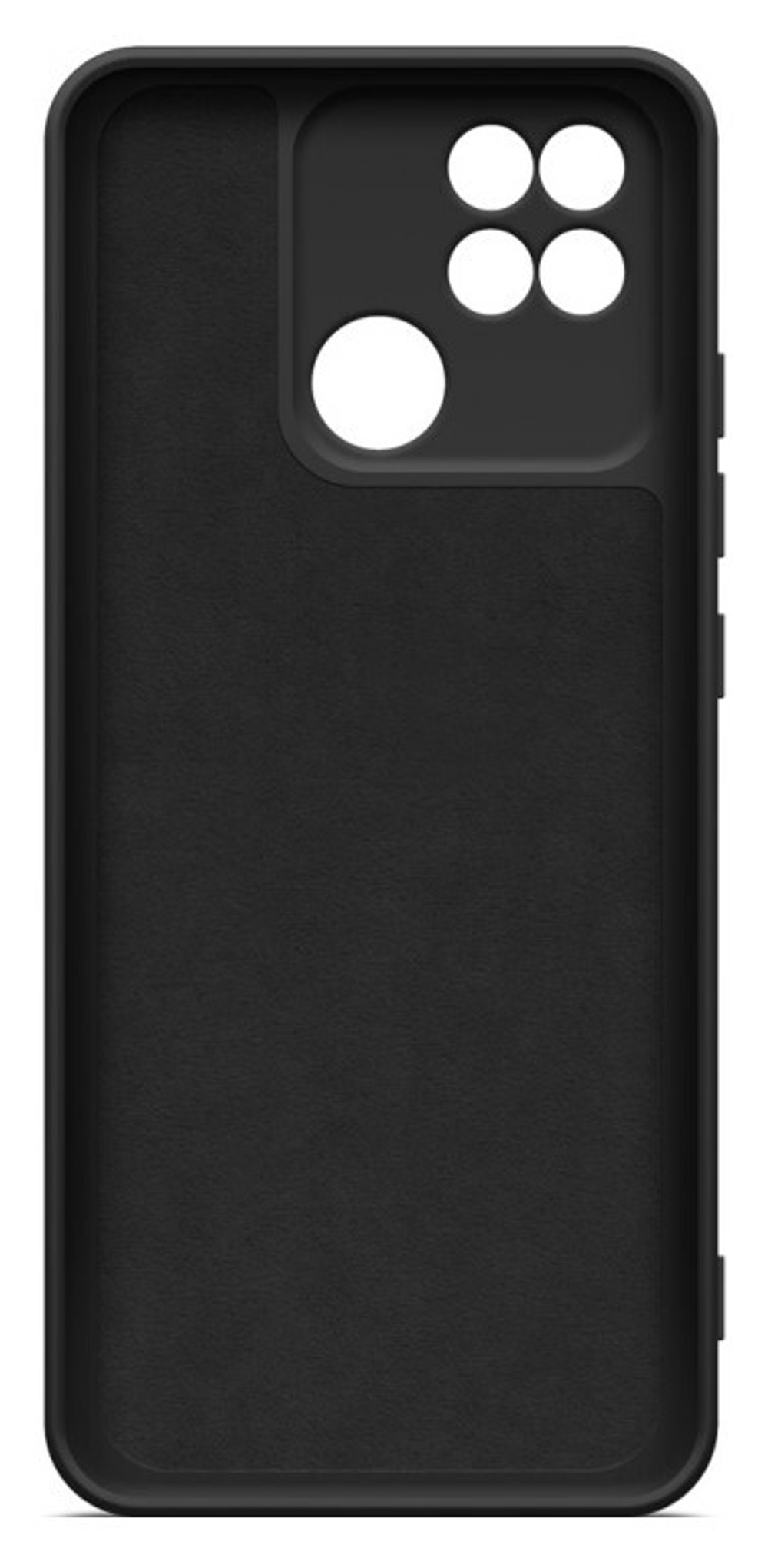Силиконовый чехол с микрофиброй для Xiaomi Redmi 10C DF (black)