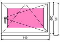 Пластиковое окно 600 х 900 ТермА Эко