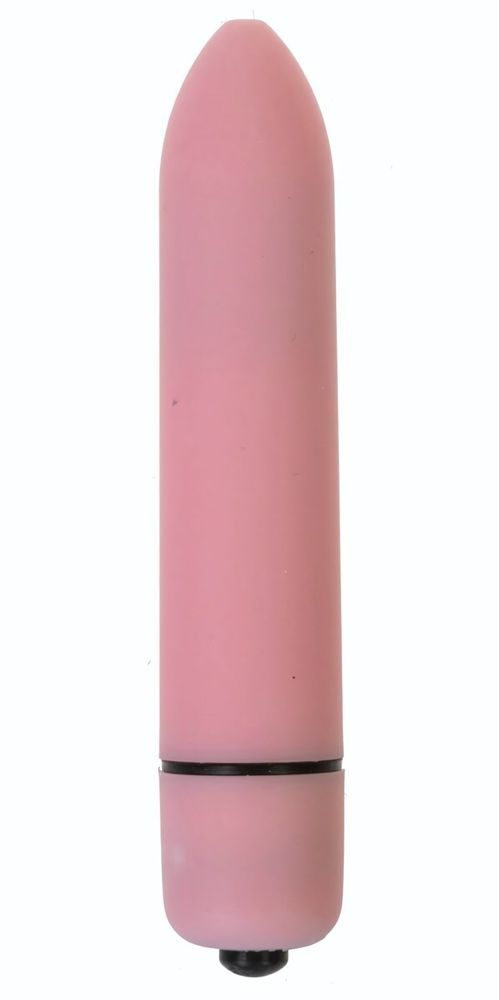 Коралловая вибропуля с заострённым кончиком - 9,3 см. (Цвет: коралловый)