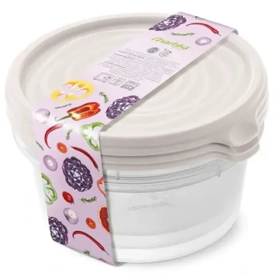 Контейнер «Сальваре» набор 3 шт 0,5л кремовый С237КРЕМ