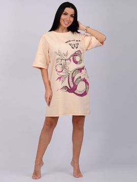 Ночная сорочка персик интерлок