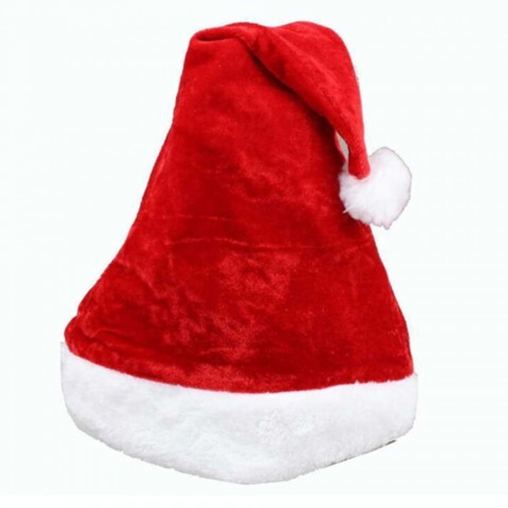 Новогодняя шапочка Санты (велюровая)