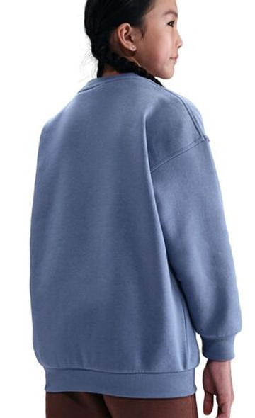 Кофта для девочки теннисная Nike Kids Sportswear Club Fleece Oversized - world indigo/white