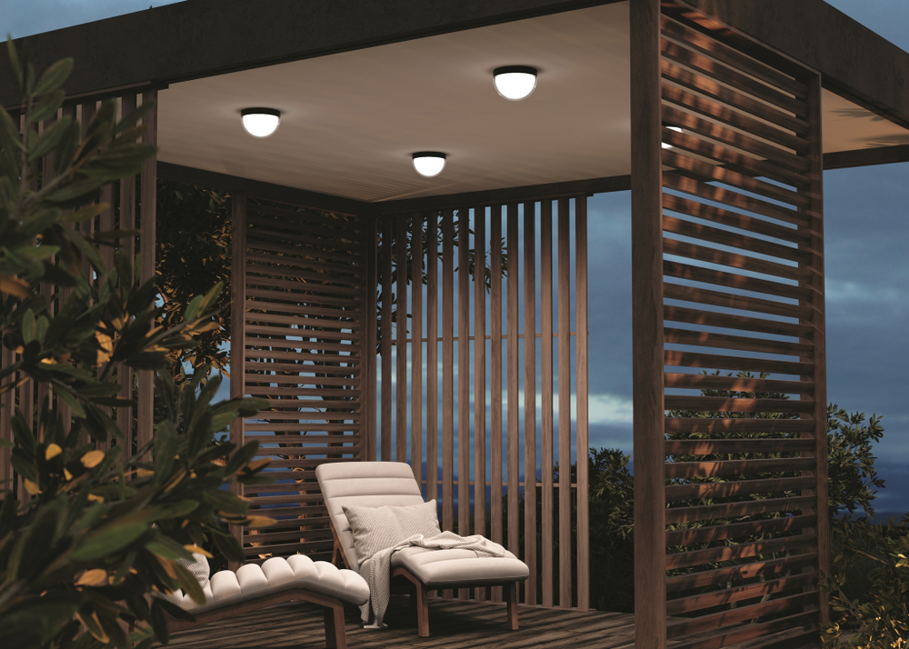 Уличный потолочный светодиодный светильник Maytoni Mon O438CL-L12GF3K