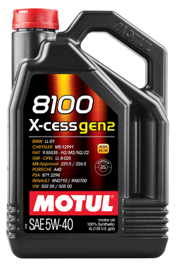 MOTUL 8100 X-CLEAN 5W40 GEN2 (4л) VN синтетическое моторное масло