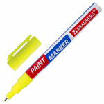 Маркер-краска лаковый EXTRA (paint marker) 1 мм желтый усиленная нитро-основа BRAUBERG (12 штук в упаковке)