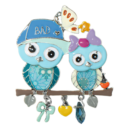 Брошь Shadore Совы XZ0531.21 BL/S