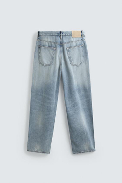 ZARA ЛЕГКИЕ ДЖИНСЫ КЛАССИЧЕСКОГО КРОЯ, ГОЛУБОЙ