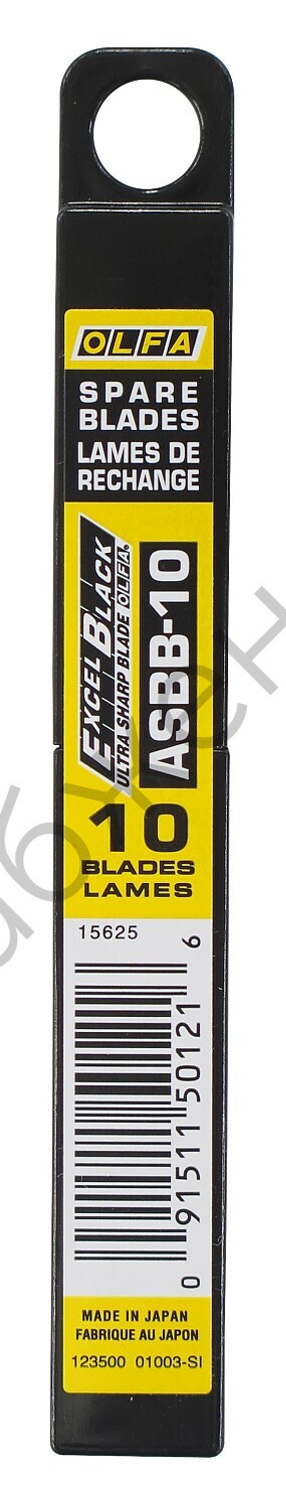 OLFA EXCEL BLACK, 9 мм, 10 шт, в боксе, сегментированные лезвия (OL-ASBB-10)