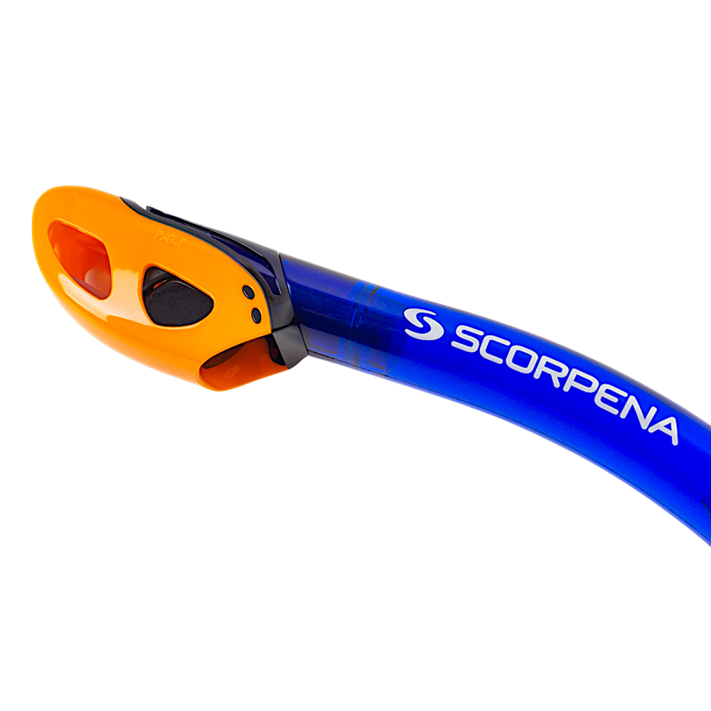 Трубка Scorpena K4 c двумя клапанами Синяя