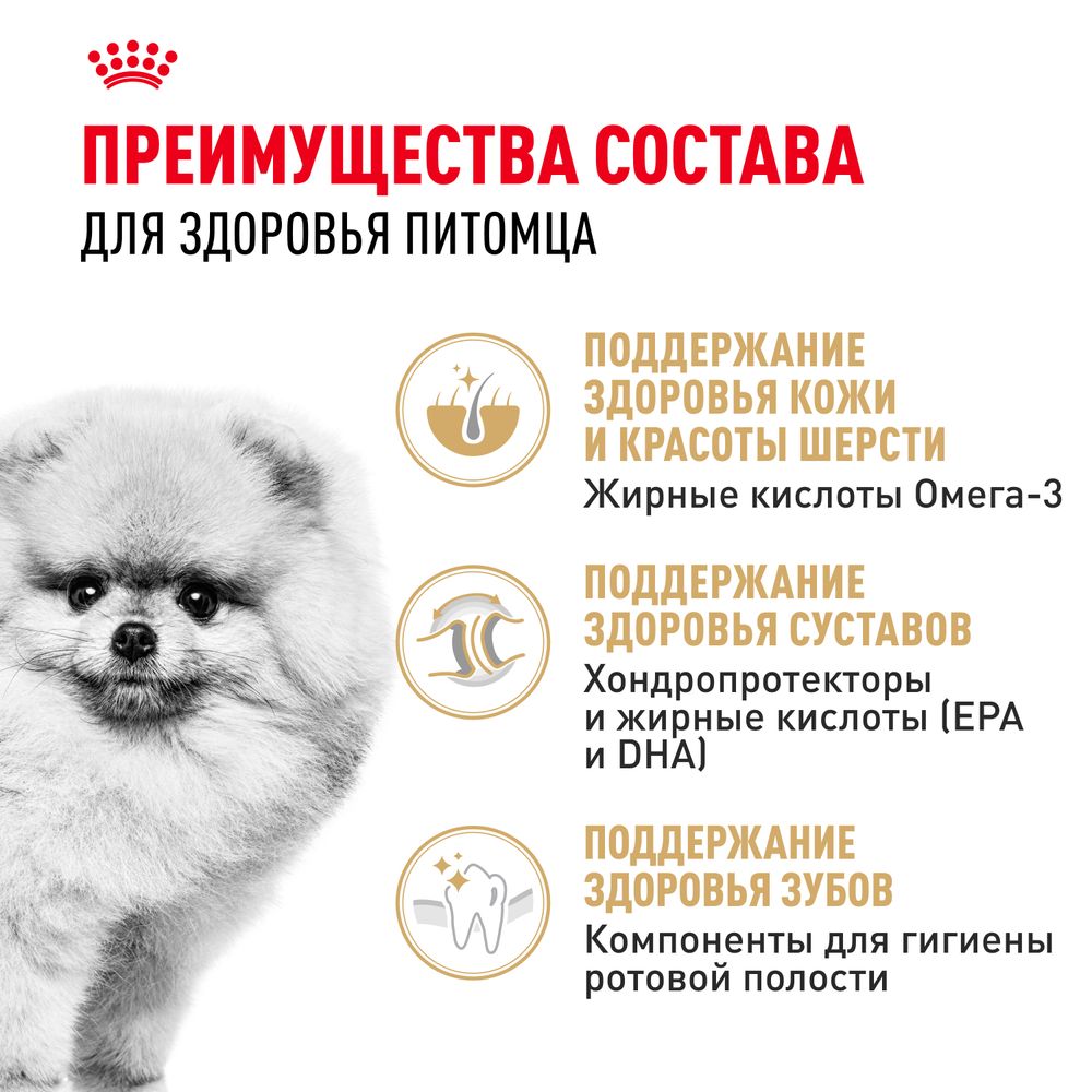 Сухой корм Royal Canin Pomeranian Adult для взрослых собак породы Померанский Шпиц Сухой корм Royal Canin Pomeranian Adult для взрослых собак породы Померанский Шпиц