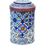 Банка жестяная Времена года (синяя) Ц99h145v110-01963