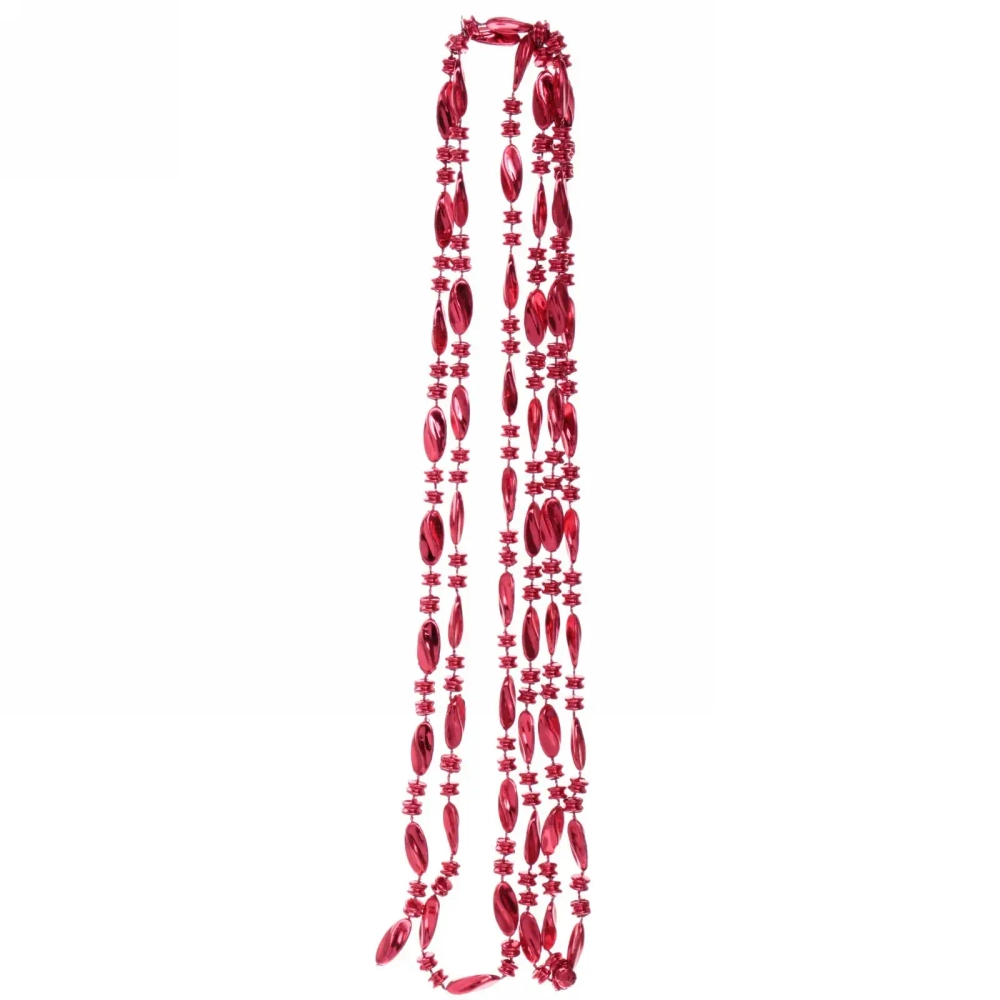 Бусы на ёлку 2м «Льдинка», Красный
