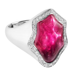 Кольцо с Рубеллитом и Бриллиантами, R0030-13/1