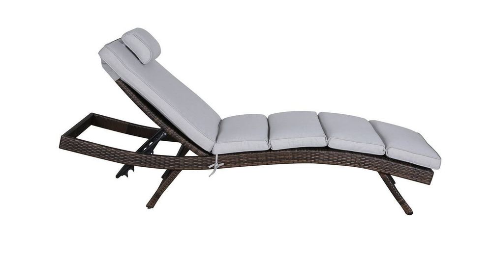 "Лиссабон" шезлонг из искусственного ротанга, цвет коричневый