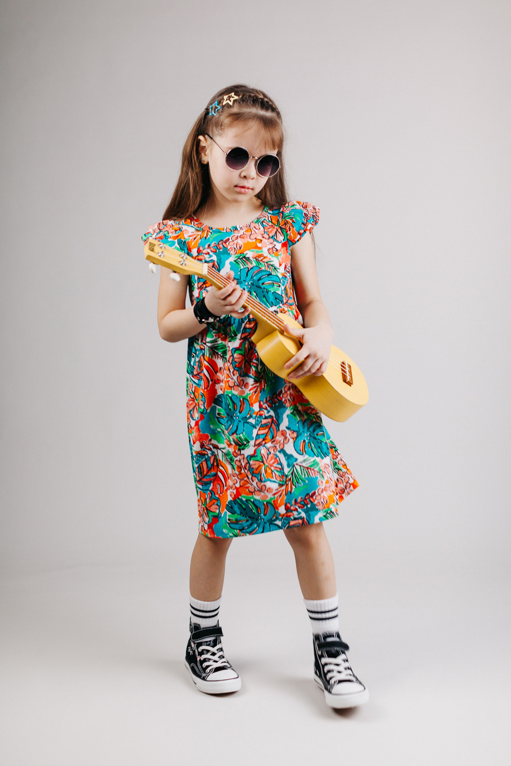 Платье с крылышками "Тропики"