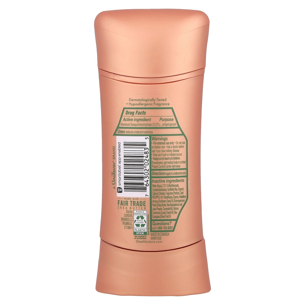 SheaMoisture, Дезодорант-антиперспирант, Sensitive, алоэ вера и керамиды, 74 г (2,6 унции)