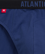 Мужские трусы слипы спорт Atlantic, набор 5 шт., хлопок, графитовые + аквамарин + темно-голубые + темно-синие + эспрессо, 5SMP-004