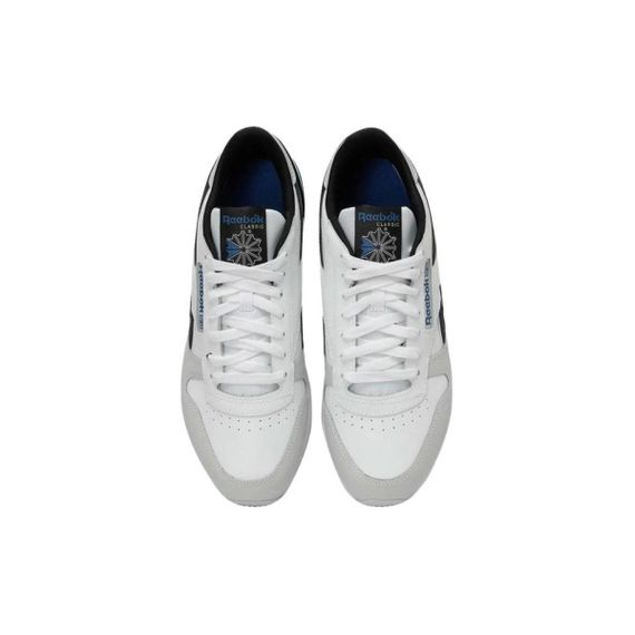 Reebok Classic Leather Беговые кроссовки Низкие Белые и синие Унисекс