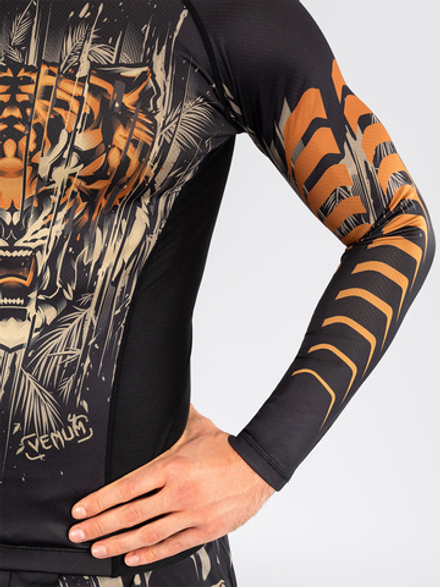 Рашгард Venum Tiger Black/Neo Orange L/S