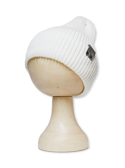 Шапочка вязаная с отворотом Чиполлино Сахар хлопок RinaAmari