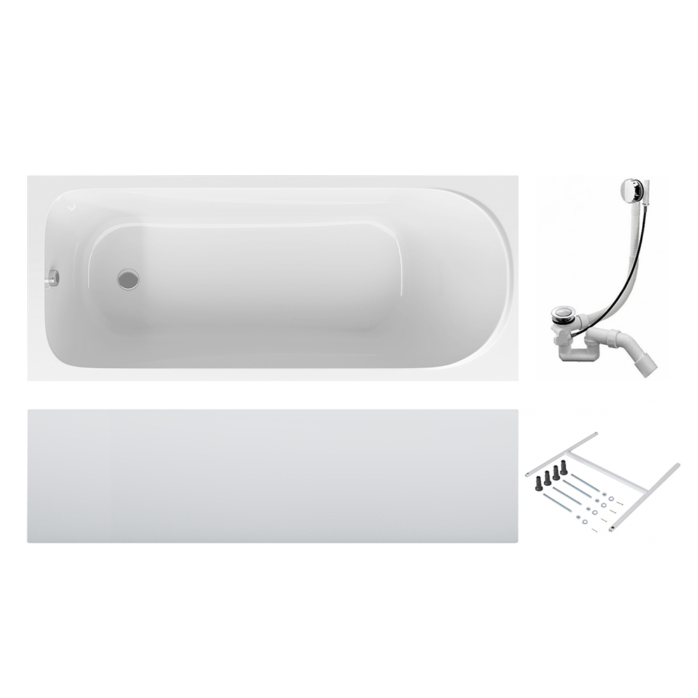 W75A-150-070W-KL Sense Ванна 150x70, каркас, слив-перелив, комплект