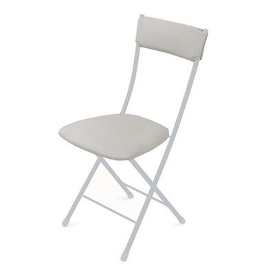 Стул складной Ника 1М со съемной мягкой спинкой ССН1М/8 светло-серый/матовый серый