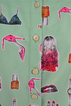 Туника 1590АП, салатовые губы #176СГ201590АП