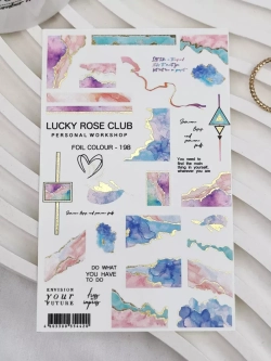 Lucky Rose Слайдеры наклейки для ногтей Foil 198