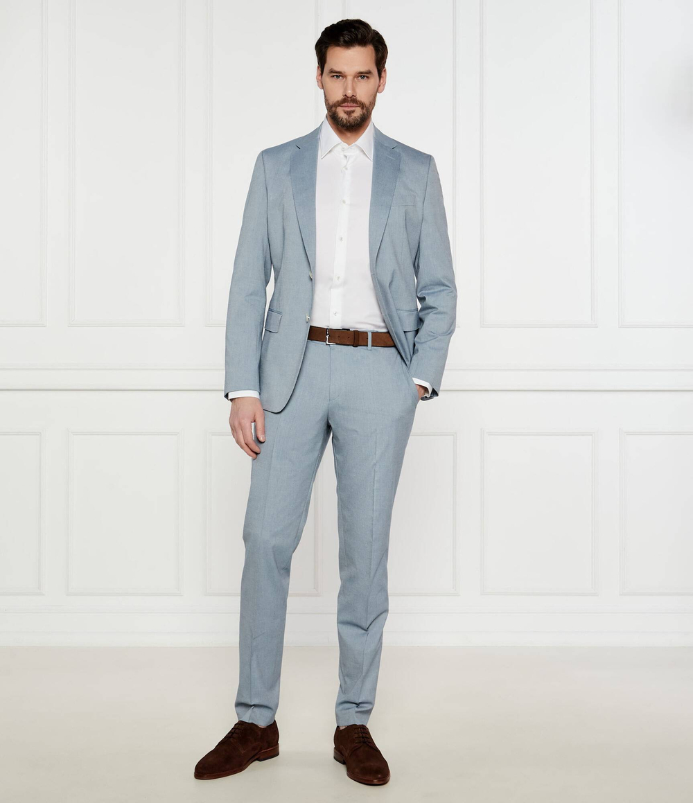 Брюки H-Genius-252 BOSS BLACK - голубой(50540837)