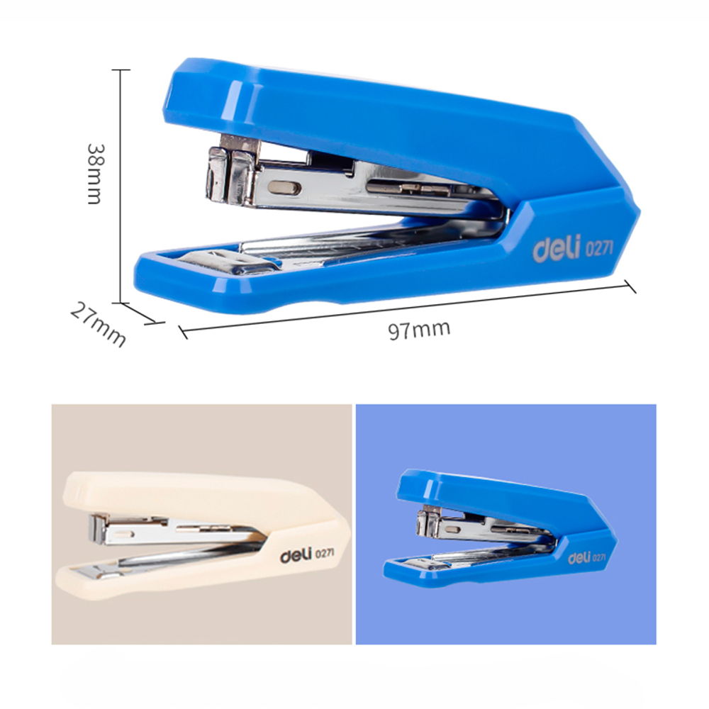 Степлер DELI  до 15  листов, ассорти