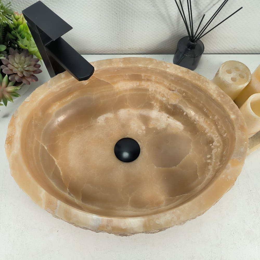 Раковина из оникса Erozy Yellow EO-64518 52*40*16 0159