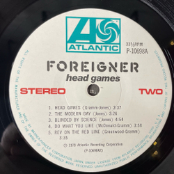 Винтажная виниловая пластинка LP Foreigner Head Games (Japan 1979) (No Obi)
