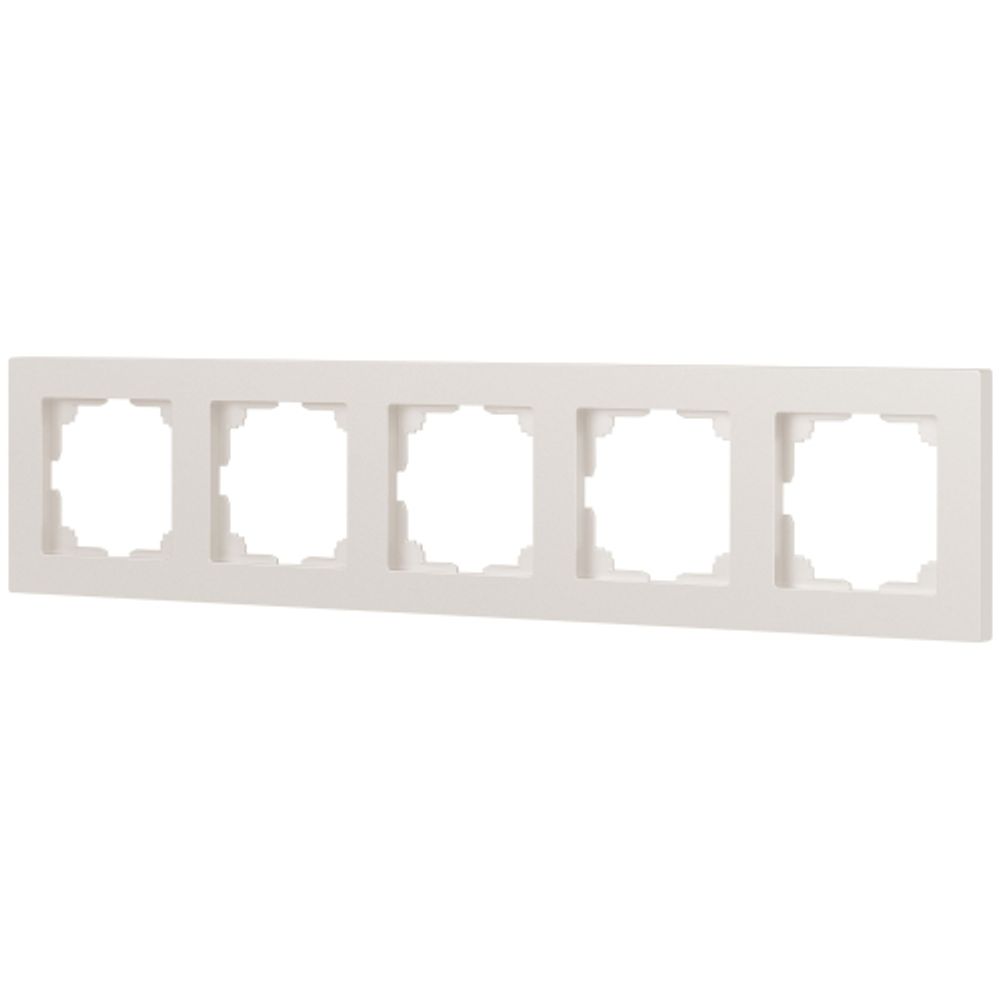 Рамка для розеток и выключателей Intro Accent 6-505-06 на 5 постов, СУ, перламутр | Intro