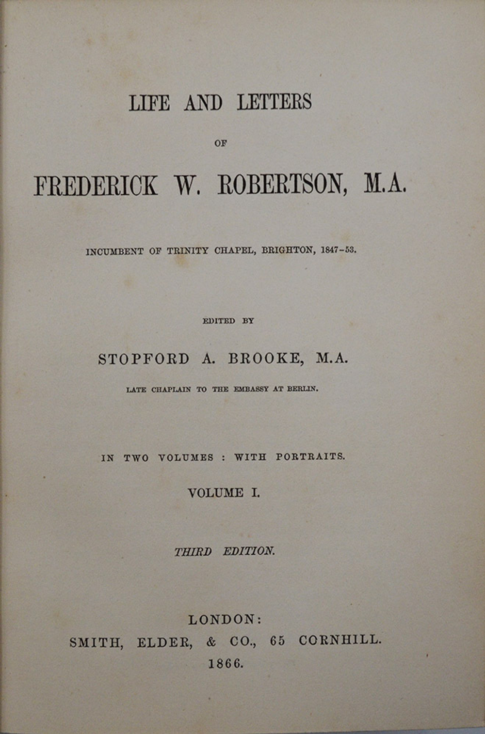 Robertson F. W. Life and letters of Frederick W. Robertson, M.A. Робертсон Ф. Жизнь и письма Фредери