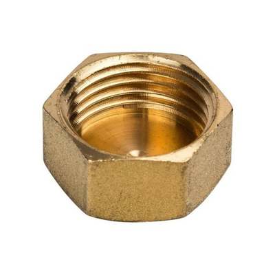 Заглушка с внутренней резьбой STOUT SFT 0026 - 1/2" (для стальных труб, латунь без покрытия)