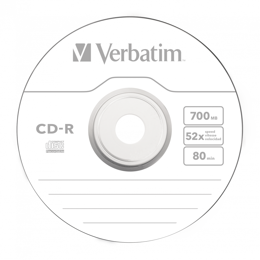 Оптический диск Verbatim CD-R 700MB 52X Extra Protection, Spindle, 100 шт