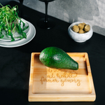 Деревянная менажница из кедра для подачи блюд и закусок с гравировкой "Stay at heart forever going" MG32