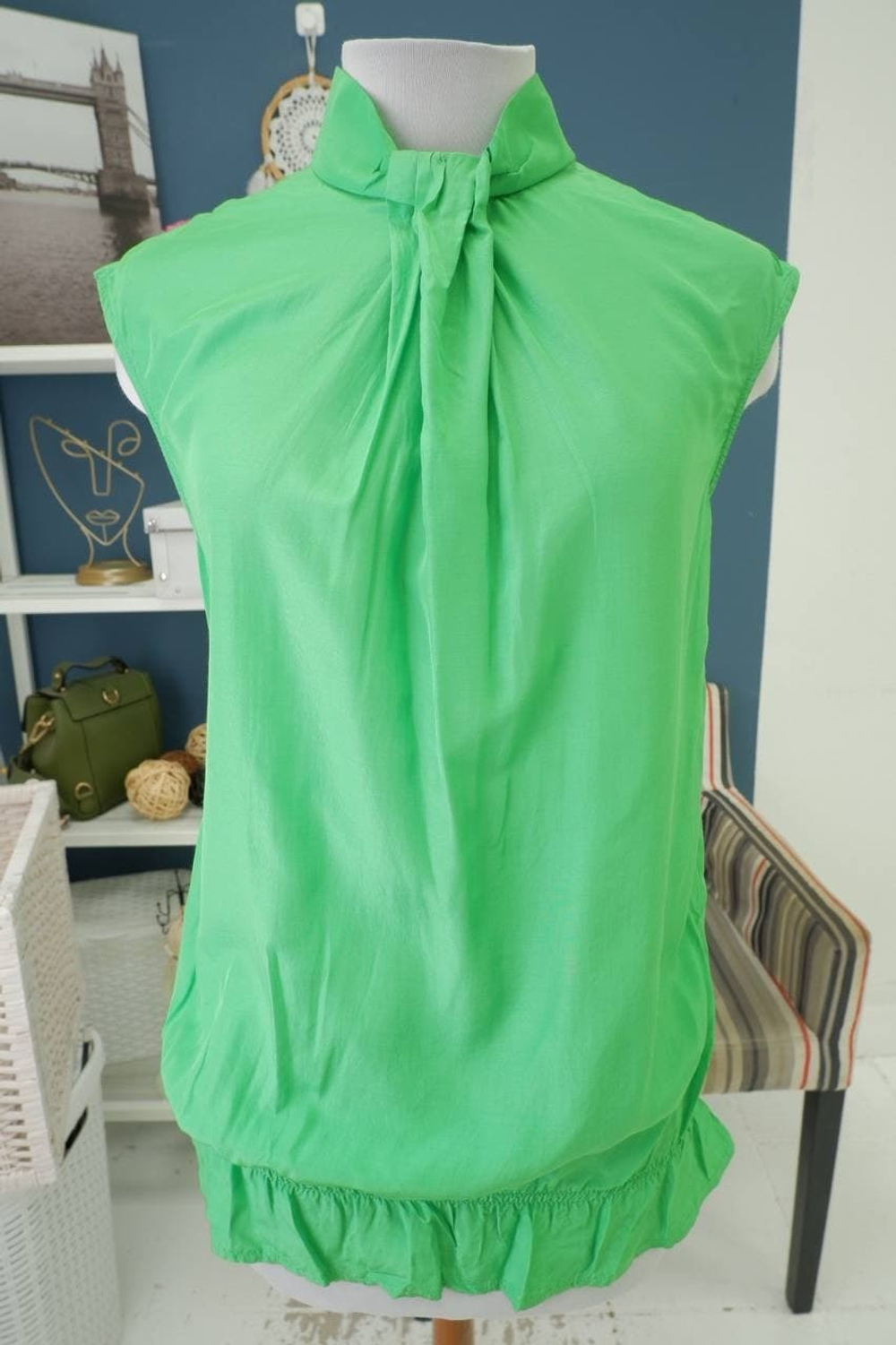 Блузка летняя зеленая 48 размер