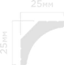 Карниз HiWood, 25x25 мм