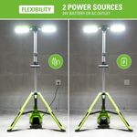 Мачта осветительная аккумуляторная Greenworks GPT-STL Арт.3503207, 24V /110-240V, 3000 лм, без АКБ и ЗУ