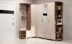 Прихожая "Ева" № 1 (ясень шимо темный\ясень шимо светлый), ЛДСП, MODERN