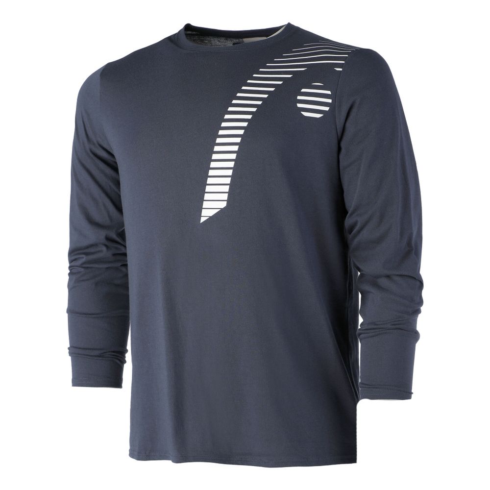 Мужское теннисное поло HEAD Club 21 Cliff Long Sleeve Men - Dark Blue, White