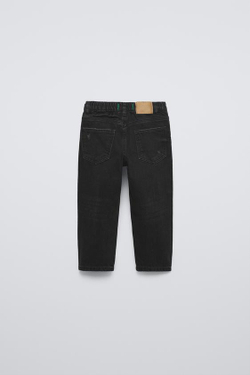 ZARA ДЖИНСЫ С НИЗКОЙ ПОСАДКОЙ, ЧЕРНЫЙ