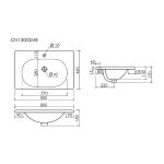 Тумба с раковиной Sancos CODE CD80GP/CN13002MB 80 серая платина