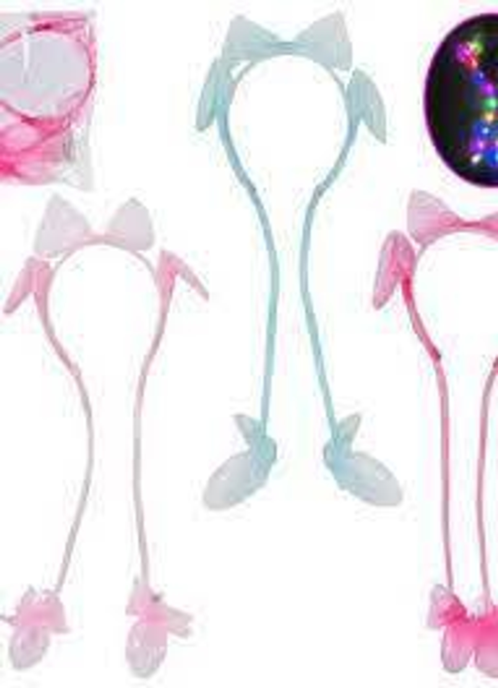 Карнавальный ободок с бантом и подвижными ушками