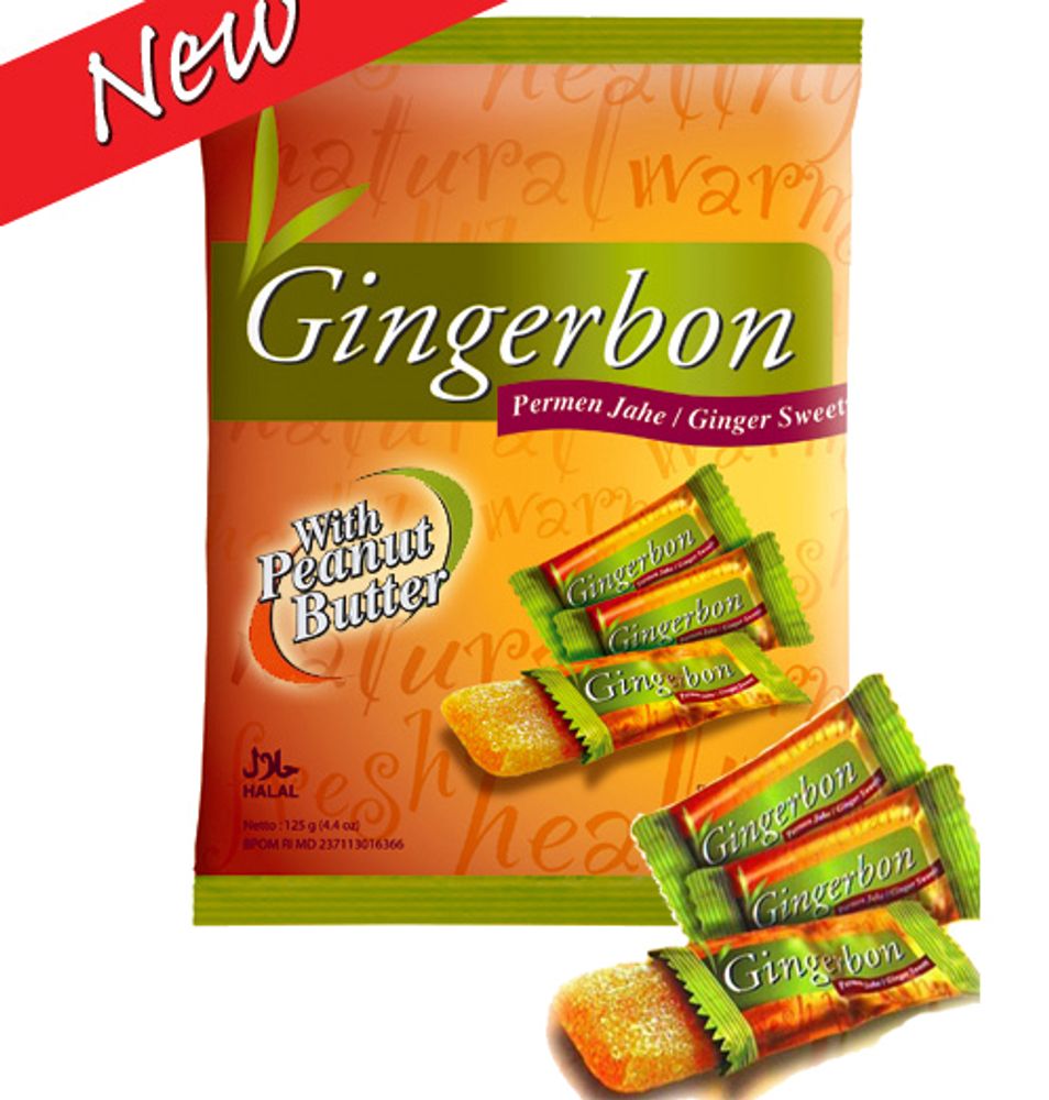 Конфеты имбирные Gingerbon с арахисовой пастой Ginger Candy with Peanut Butter 125 г