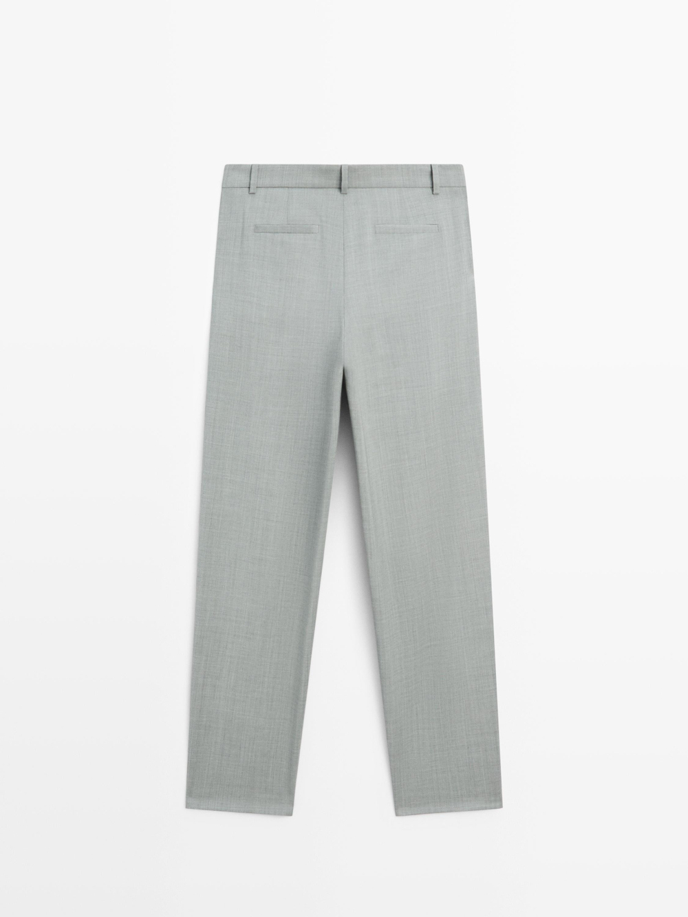 Massimo Dutti Свободные брюки с вытачками, сине-серый